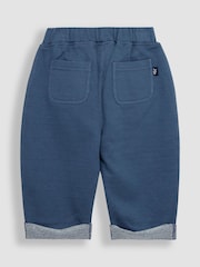 JoJo Maman Bébé Blue Relaxed Roll Up Trousers - Image 2 of 3