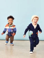 JoJo Maman Bébé Navy Appliqué Reversible Hoodie - Image 10 of 12