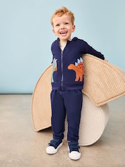 JoJo Maman Bébé Navy Appliqué Reversible Hoodie - Image 11 of 12