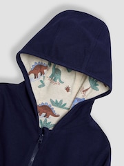 JoJo Maman Bébé Navy Appliqué Reversible Hoodie - Image 4 of 12