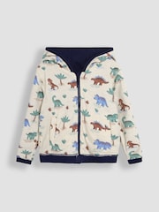 JoJo Maman Bébé Navy Appliqué Reversible Hoodie - Image 6 of 12