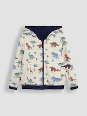 JoJo Maman Bébé Navy Appliqué Reversible Hoodie - Image 8 of 12