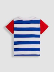 JoJo Maman Bébé Red Arrows Appliqué Stripe T-Shirt - Imagen 2 de 3