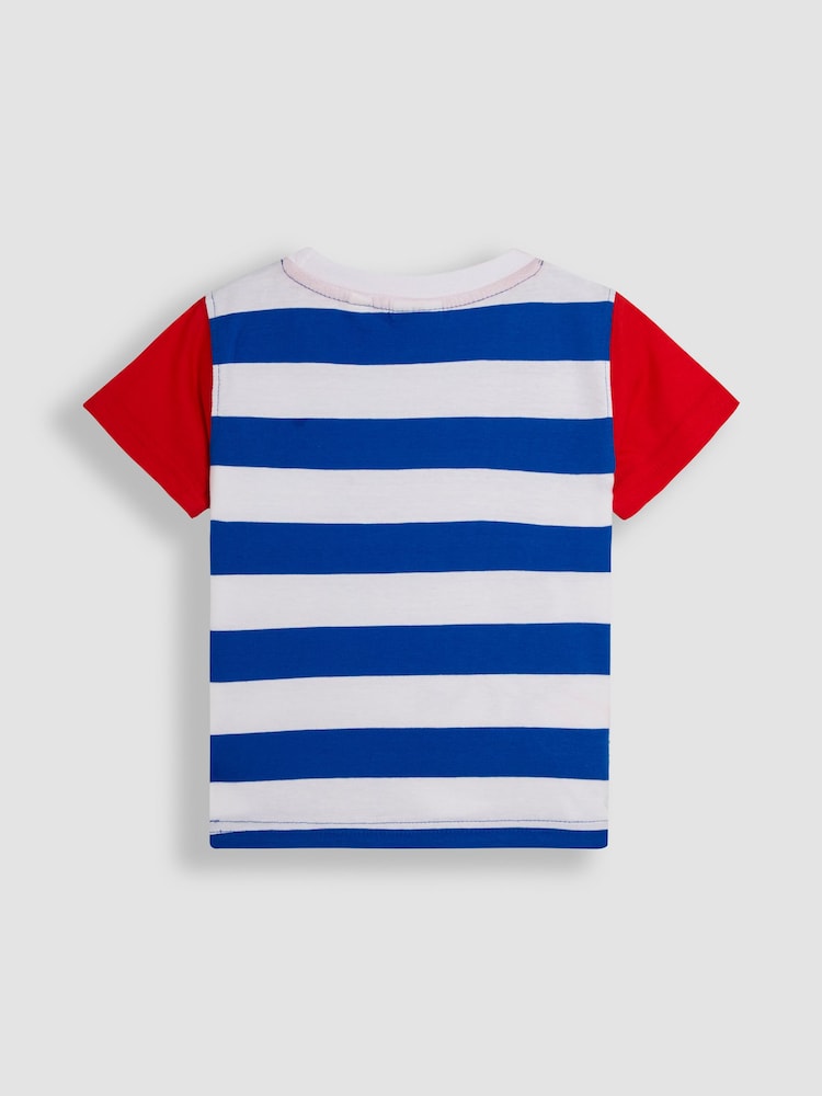 JoJo Maman Bébé Red Arrows Appliqué Stripe T-Shirt - Imagen 2 de 3