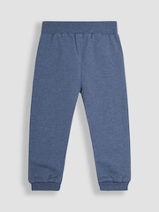 JoJo Maman Bébé Blue Marl Dino Fitted Appliqué Joggers - Image 2 of 3