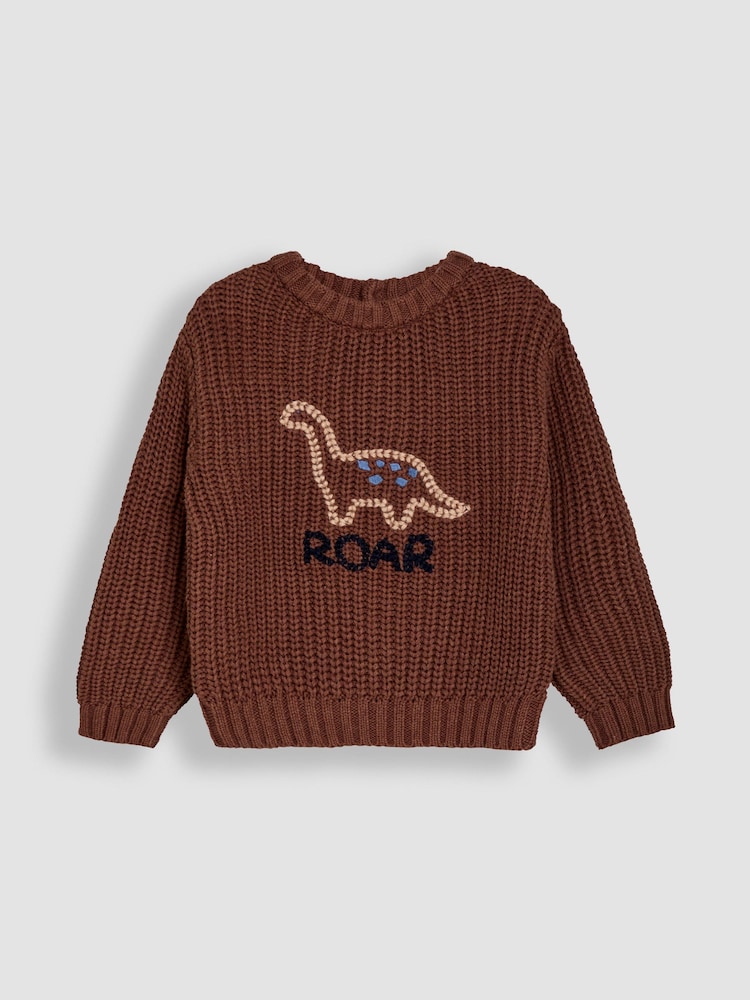 JoJo Maman Bébé Brown Embroidered Jumper - Image 1 of 4