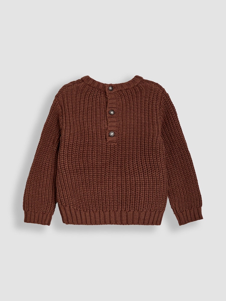 JoJo Maman Bébé Brown Embroidered Jumper - Image 2 of 4