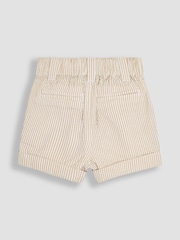 JoJo Maman Bébé Natural Stone Seersucker Stripe Shorts - Image 2 of 3