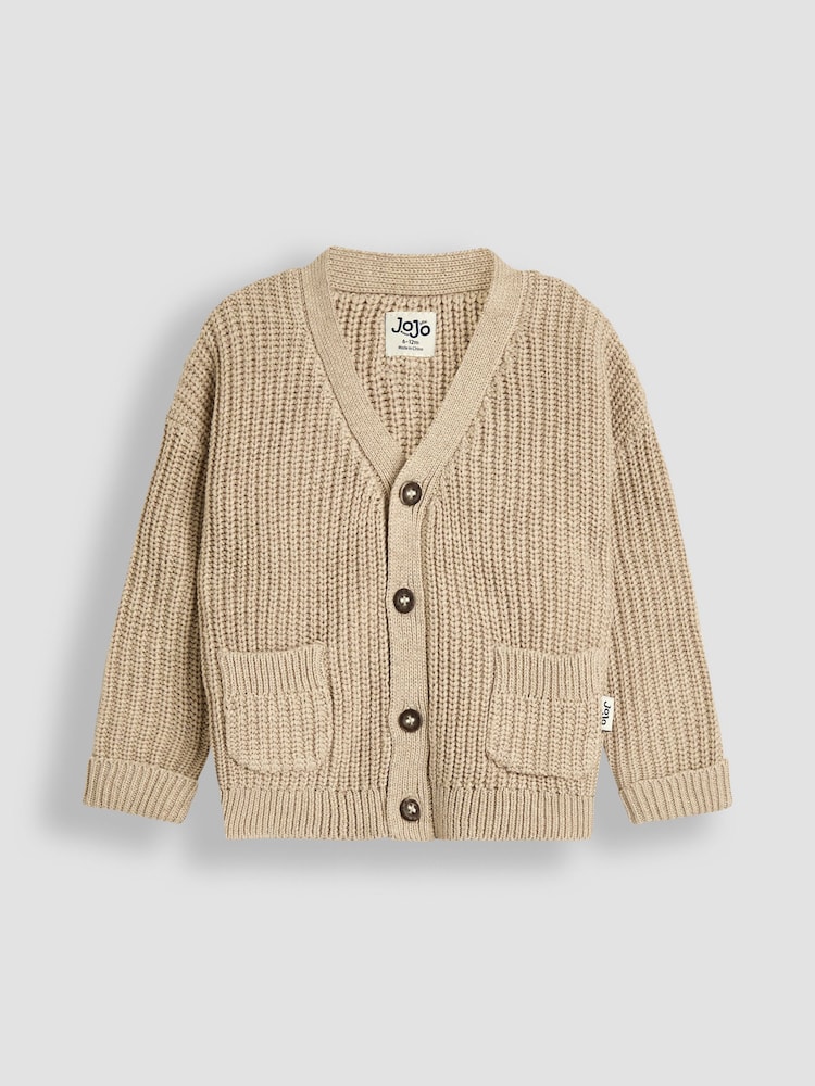 JoJo Maman Bébé Natural Classic Cardigan - Image 1 of 3