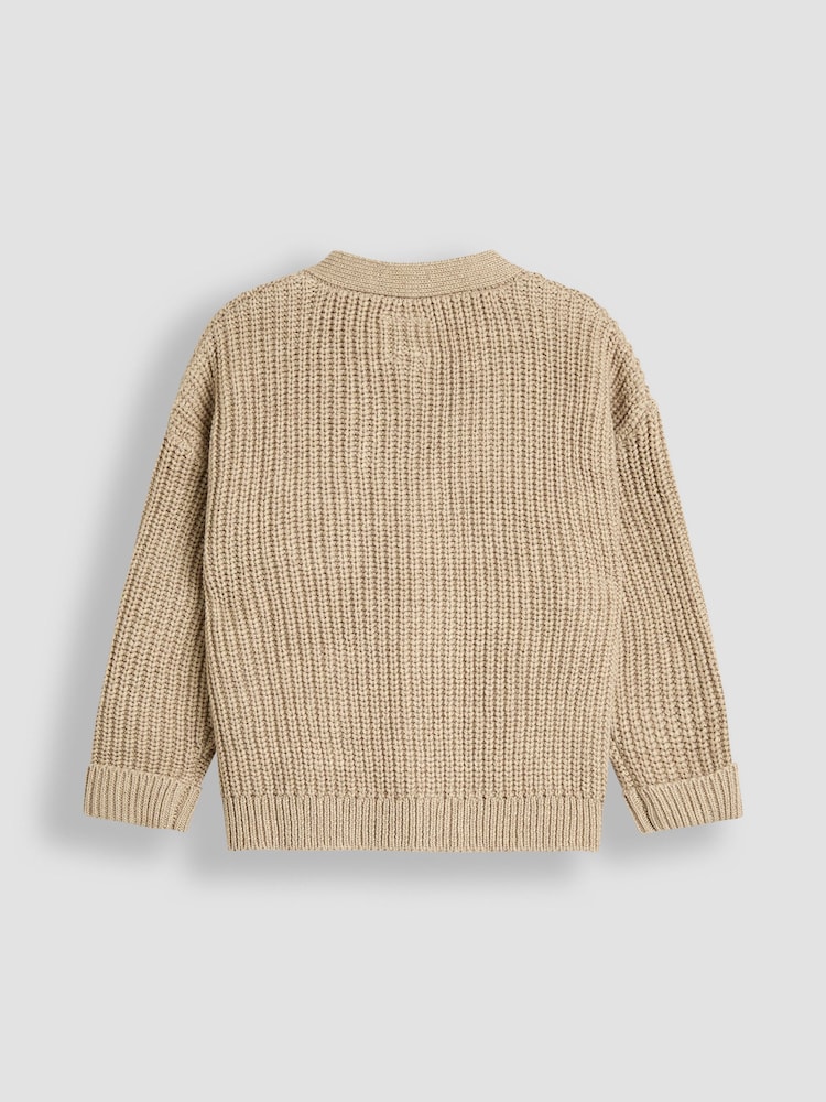 JoJo Maman Bébé Natural Classic Cardigan - Image 2 of 3