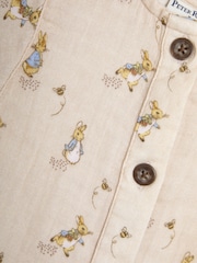 JoJo Maman Bébé Stone Peter Rabbit™ Cheesecloth Button Front Romper - Image 3 of 3