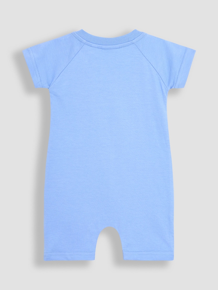 JoJo Maman Bébé Blue Dino Scene Romper - Image 2 of 3