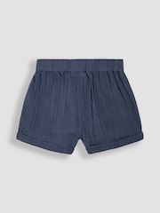 JoJo Maman Bébé Royal Blue & Navy Blue 2-Pack Cheesecloth Shorts - Image 5 of 5