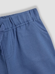 JoJo Maman Bébé Mustard Stripe & Solid Blue 2-Pack Stripe Jogger Shorts - Image 4 of 7