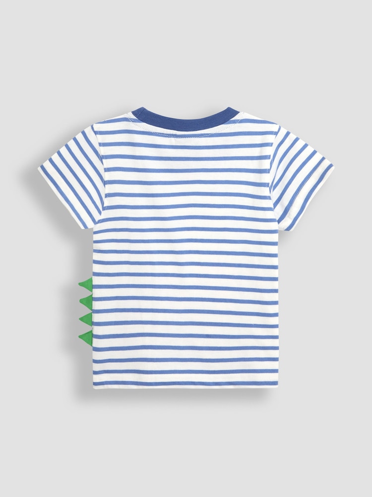 JoJo Maman Bébé Blue Peppa Pig Novelty Appliqué T-Shirt - Image 2 of 3