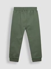 JoJo Maman Bébé Khaki Green Tractor Fitted Appliqué Joggers - Image 3 of 3