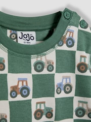 Зеленый - JoJo Maman Bébé Толстовка в шахматном порядке 100% Хлопок - Изображение 3 из 3