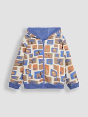 JoJo Maman Bébé Denim Safari Animals Appliqué Reversible Hoodie - Image 4 of 8