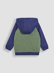 JoJo Maman Bébé Navy Tractor Appliqué Reversible Hoodie - Image 3 of 8