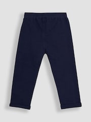 JoJo Maman Bébé Khaki Green & Navy Blue 2-Pack Relaxed Fit Turn Up Joggers - Image 5 of 7