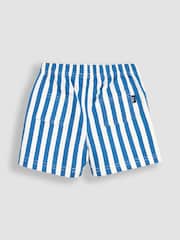 JoJo Maman Bébé Blue Stripe & Navy Blue 2-Pack Stripe Jogger Shorts - Image 3 of 5