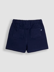 JoJo Maman Bébé Blue Stripe & Navy Blue 2-Pack Stripe Jogger Shorts - Image 5 of 5