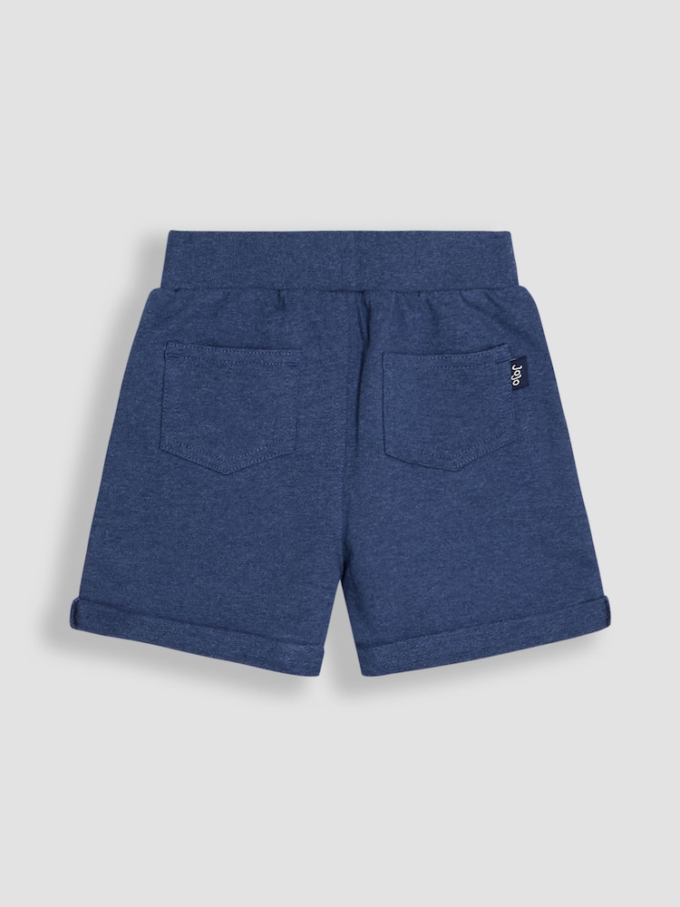 JoJo Maman Bébé Royal Blue & Red 2-Pack Jogger Shorts - Image 5 of 5