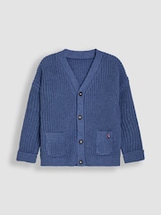 JoJo Maman Bébé Blue Classic Cardigan - Image 7 of 9