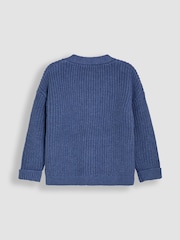 JoJo Maman Bébé Blue Classic Cardigan - Image 8 of 9