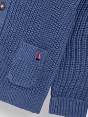 JoJo Maman Bébé Blue Classic Cardigan - Image 9 of 9