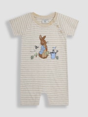 JoJo Maman Bébé Peter Rabbit™ Appliqué 100% Cotton Romper - Imagen 4 de 6