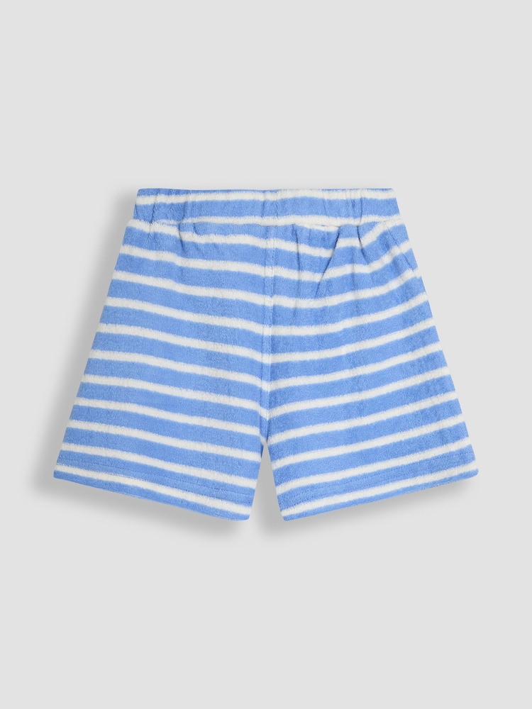 JoJo Maman Bébé Blue Crab Crab Appliqué Textured Shorts - Image 2 of 3