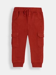 JoJo Maman Bébé Rust Orange & Royal Blue 2-Pack Cargo Joggers - Image 2 of 5