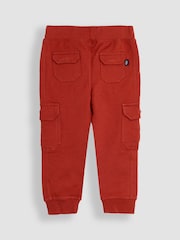 JoJo Maman Bébé Rust Orange & Royal Blue 2-Pack Cargo Joggers - Image 3 of 5