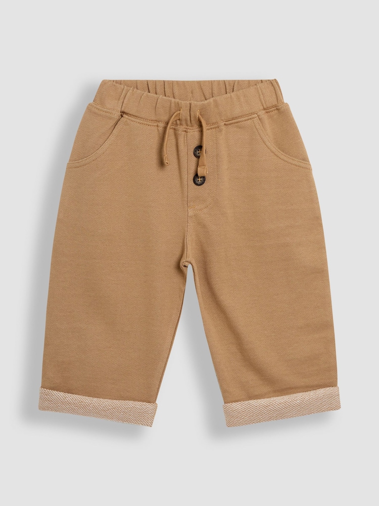 JoJo Maman Bébé Stone Relaxed Roll Up Trousers - Image 1 of 3
