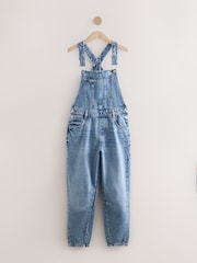 Mid Blue 100% Cotton Denim Dungarees - Image 5 of 8