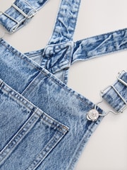 Mid Blue 100% Cotton Denim Dungarees - Image 6 of 8