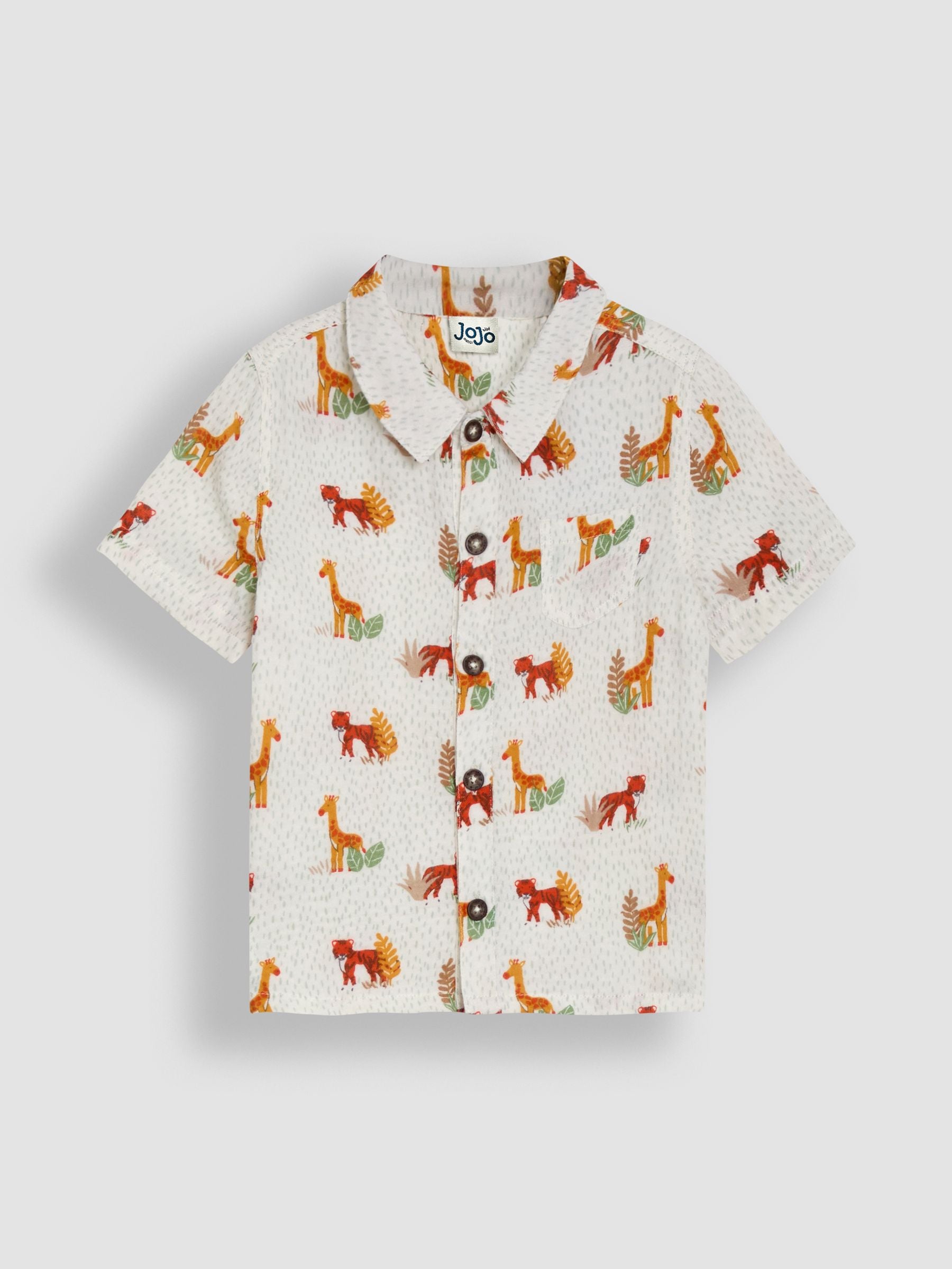 JoJo Maman Bébé Ecru Cream Safari Cheesecloth Shirt