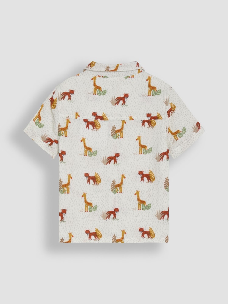 JoJo Maman Bébé Ecru Cream Safari Cheesecloth Shirt - Image 2 of 3