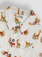 JoJo Maman Bébé Ecru Cream Safari Cheesecloth Shirt - Image 3 of 3