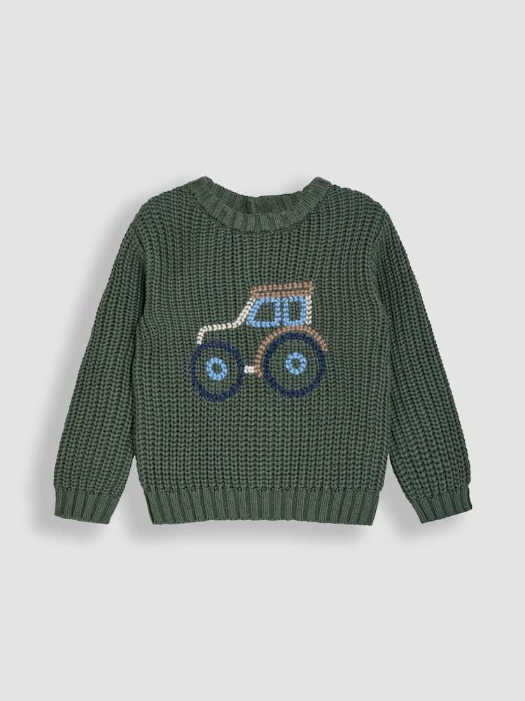 JoJo Maman Bébé Green Embroidered Jumper - Image 1 of 7