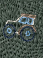 JoJo Maman Bébé Green Embroidered Jumper - Image 3 of 7