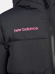 New Balance Black Girls Graphic Logo Coat - Image 11 of 12