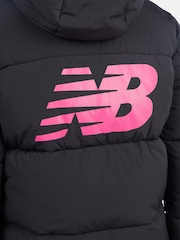 New Balance Black Girls Graphic Logo Coat - Image 12 of 12