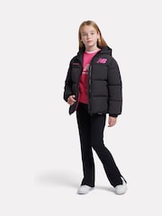 New Balance Black Girls Graphic Logo Coat - Image 4 of 12