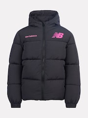 New Balance Black Girls Graphic Logo Coat - Image 7 of 12