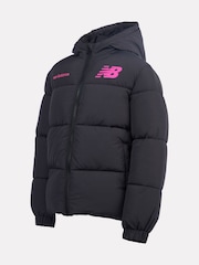 New Balance Black Girls Graphic Logo Coat - Image 8 of 12