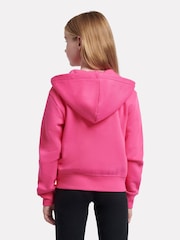 New Balance Pink Girls Brush Back Graphic Zip Hoodie - Image 2 of 5