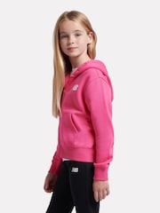 New Balance Pink Girls Brush Back Graphic Zip Hoodie - Image 3 of 5
