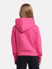 Roz - New Balance Fete Brush Back Stacked Logo Hanorac cu glugă - Image 3 of 5